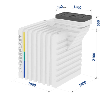 «Тингард 1900К КОМФОРТ»  - пластиковый бесшовный погреб