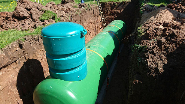 Монтаж газгольдера в д. Троица