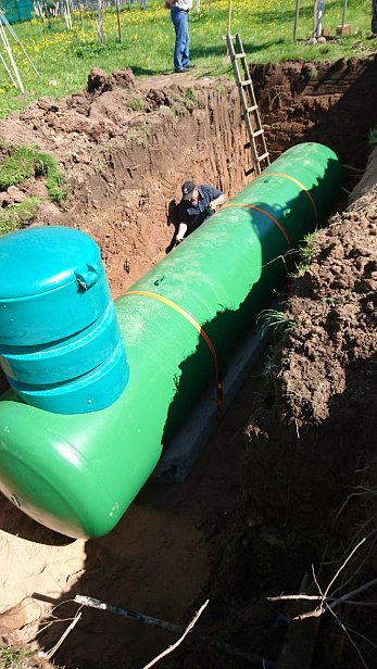 Монтаж газгольдера в д. Троица