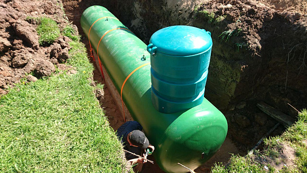 Монтаж газгольдера в д. Троица